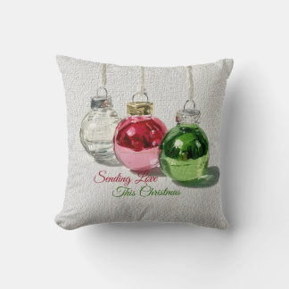 Coussin Ornements de Noël en Verre Minimalistes