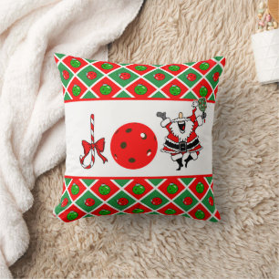 Coussin Ornements de Noël Pickleball Santa Joie de Noël Ro