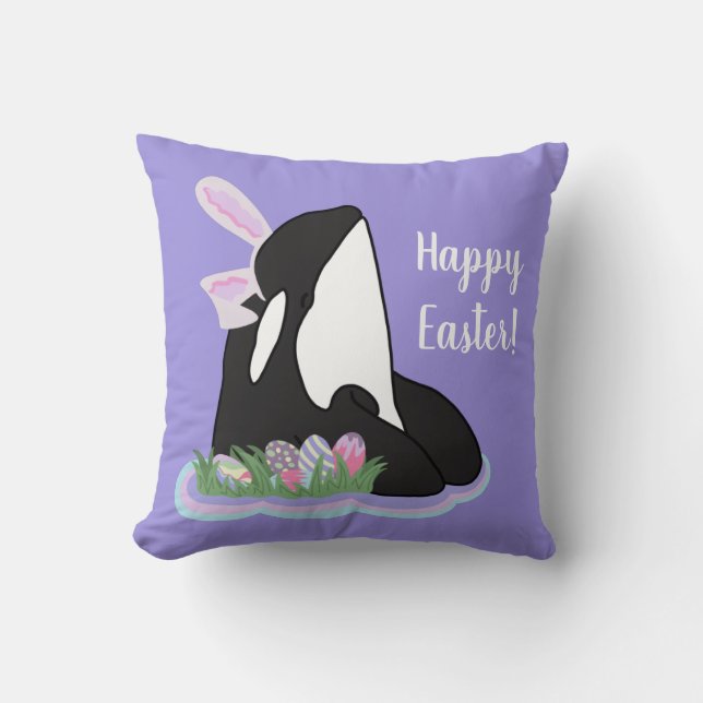 Coussin Orque Baleine Tueuse de Pâques  (Recto)