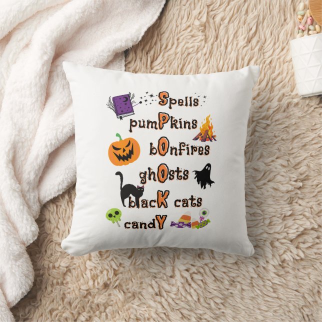 Coussin Orthographe éffrayante avec toutes choses Hallowee (Couverture)