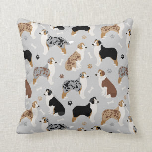 Coussin Os et pattes des bergers australiens