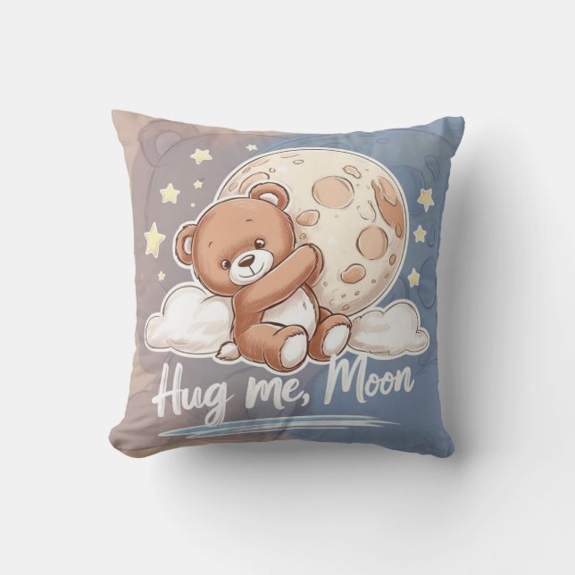 Coussin Osito Kawaii con Estrellas – Diseño Dulce y Tierno (Recto)