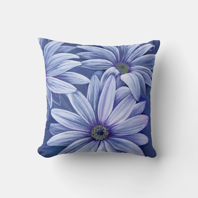 Coussin Ostéospermum bleu violet (Recto)