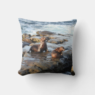 Coussin Otaries californiennes, faune et flore sauvages, l