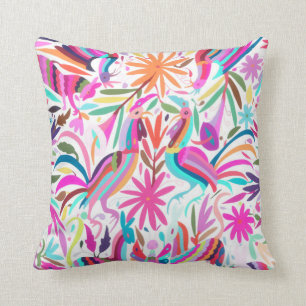 Coussin Otomi, rose/orchidée/aqua