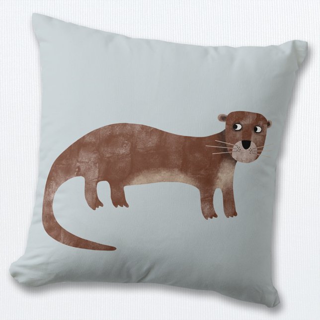 Coussin Otter (Fun otter throw pillow)
