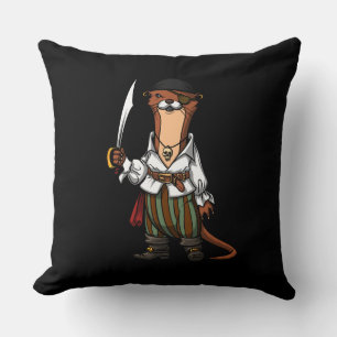 Coussin Otter Pirate Animal marin Capitaine Animal
