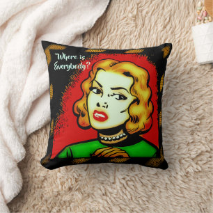 Coussin Où Est Tout Le Monde ? Retro Comic Girl