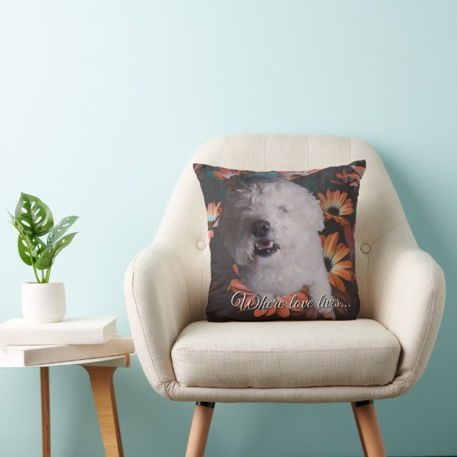 Coussin Où l'amour vit  (Chaise)