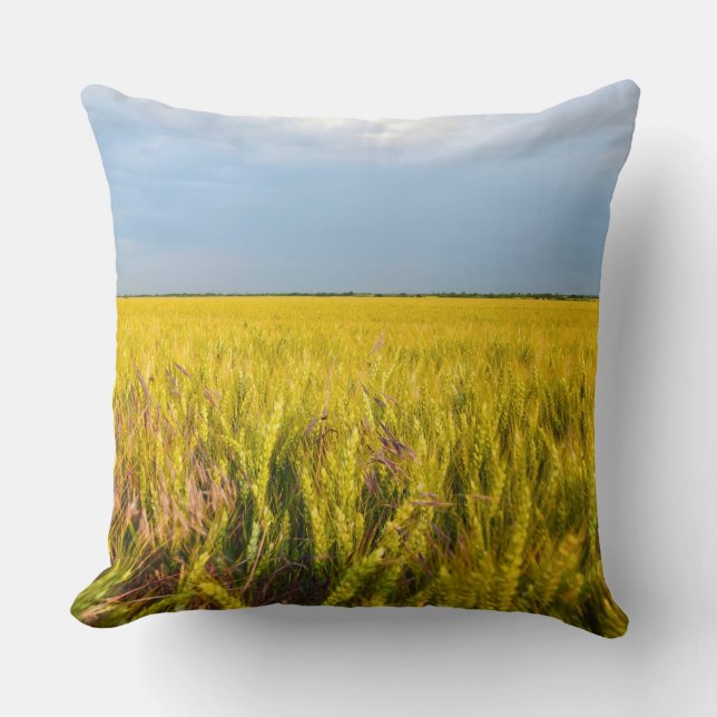 Coussin Où le blé danse avec le vent - Nature sauvage (Recto)
