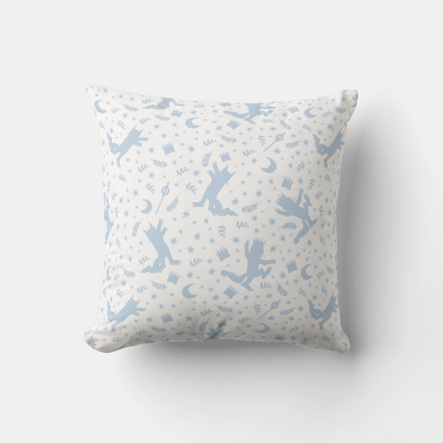 Coussin Où les choses sauvages Blue Floral (Recto)