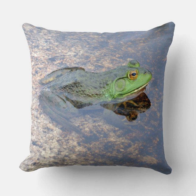 Coussin Ouaouaron d'Acadia (Recto)