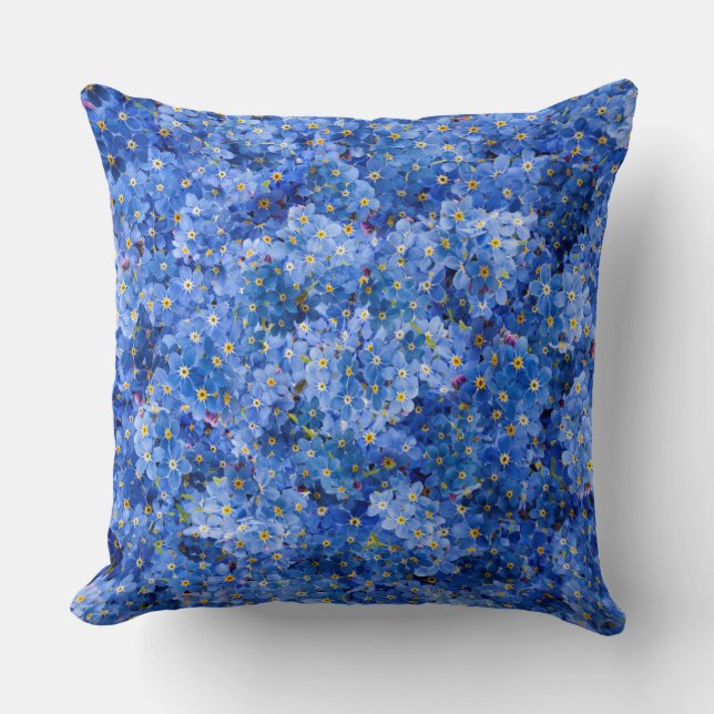 Coussin Oublie-moi pas Motif de fleurs (Recto)