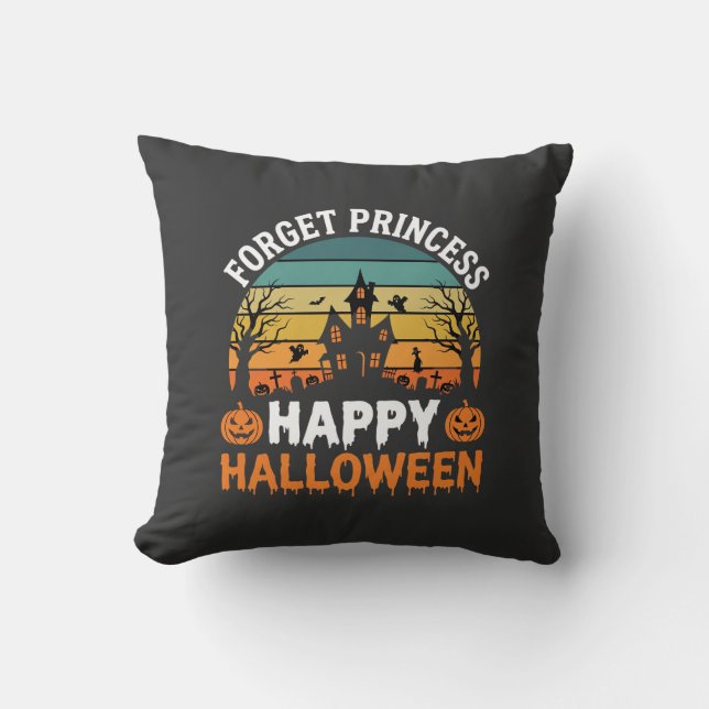 Coussin Oubliez Princesse Joyeux Halloween Maison Hantée D (Recto)