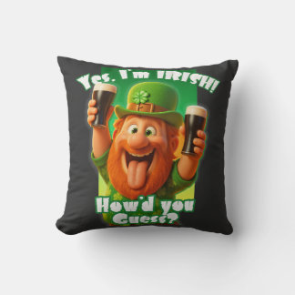 Coussin Oui, je suis IRLANDAIS ! Comment l'avez-vous devin