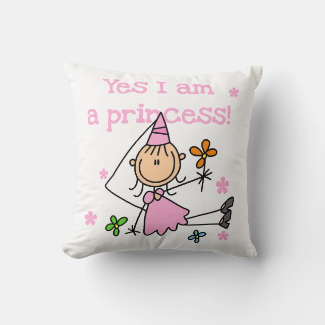Coussin Oui, je suis une princesse (Recto)