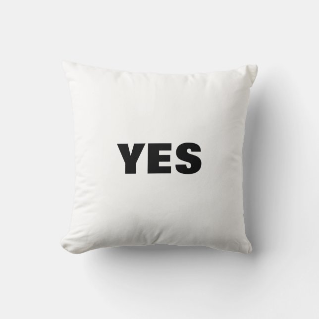 Coussin ~Oui/Non~ JETER UN OREILLARD, FAITES UN JEU DE LUI (Recto)