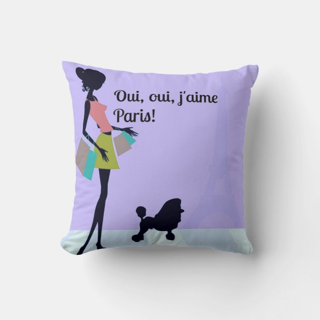 Coussin Oui, oui, j'aime Paris (Recto)