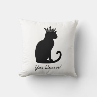 Coussin Oui Reine ! Les chats sont définitivement les rein