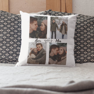 Coussin Our Love Story – Couple Photo Throw Pillow