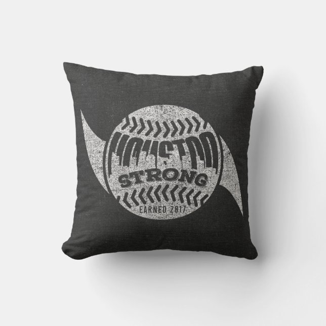 Coussin Ouragan affligé fort de base-ball de Houston (Recto)