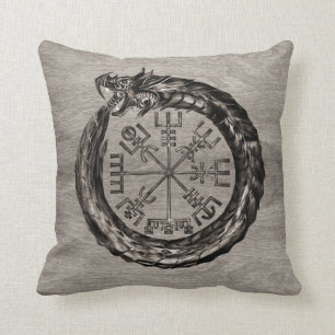 Coussin Ouroboros avec Vegvisir