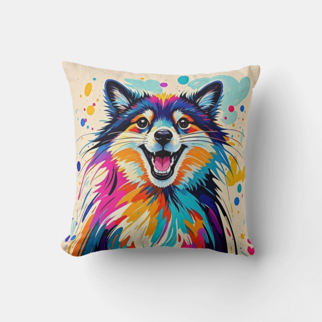 Coussin ours Abstrait mignon drôle joyeux animal art (Recto)