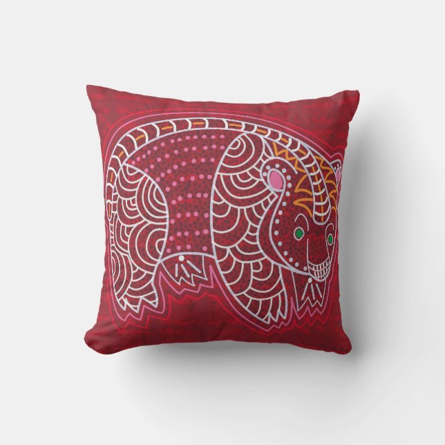 Coussin Ours autochtone (Recto)