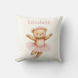 Coussin Ours ballerine mignon