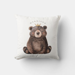 Coussin Ours Brown personnalisé Ours Jeu Oreille 16" x 16"