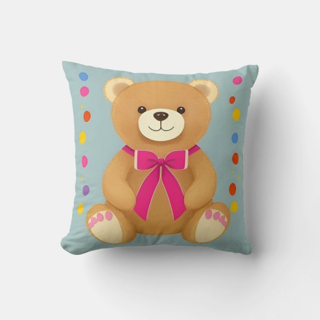 Coussin Ours caricature mignon (Recto)
