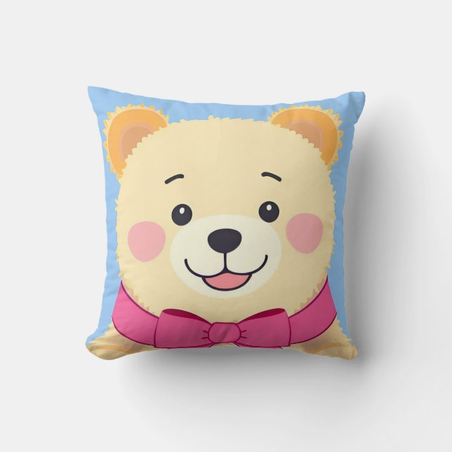 Coussin Ours de dessin animé mignon (Recto)