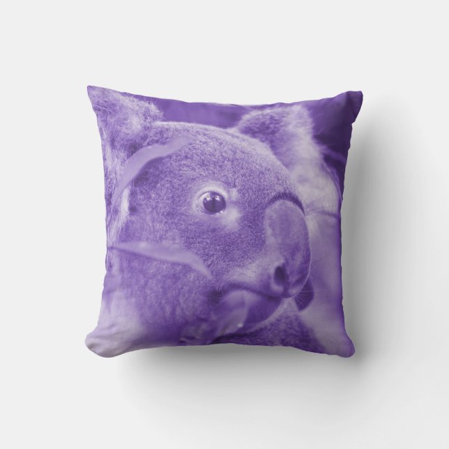 Coussin ours de koala semblant le marsupial pourpre droit (Recto)