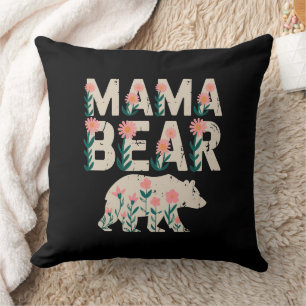 Coussin Ours de maman - Force et amour floraux