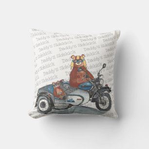 Coussin Ours de moto pour enfants