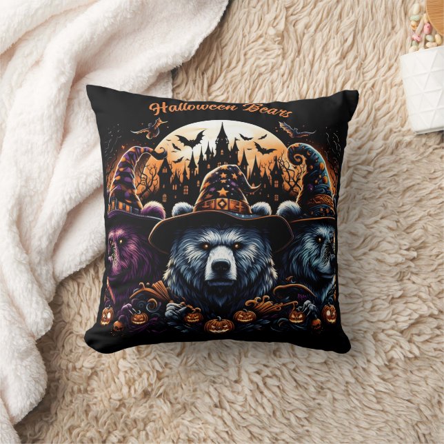Coussin Ours d'Halloween en costumes amusants (Couverture)