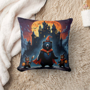 Coussin Ours d'Halloween habillés pour une nuit éffrayante