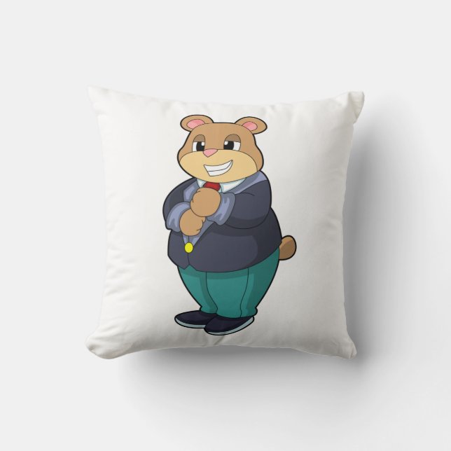 Coussin Ours en marié avec costume (Recto)