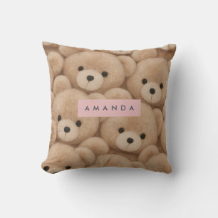 Coussin Ours en peluche Kawaii personnalisé