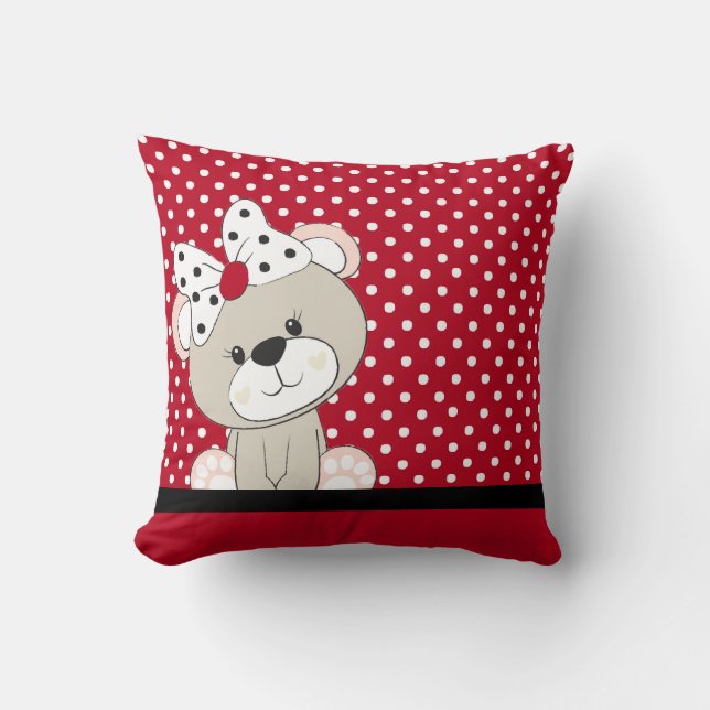 Coussin ours en peluche mignon (Recto)