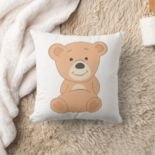 Coussin Ours en peluche mignon 