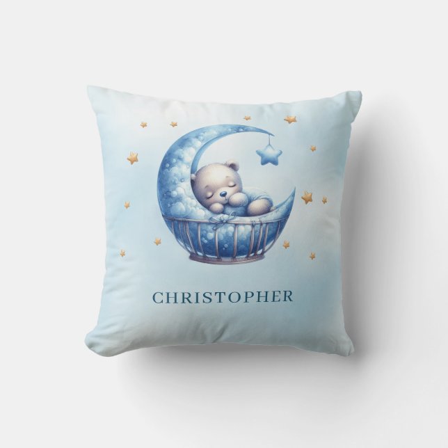 Coussin Ours en peluche mignon dormant dans bébé (Recto)