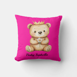 Coussin Ours en peluche personnalisé