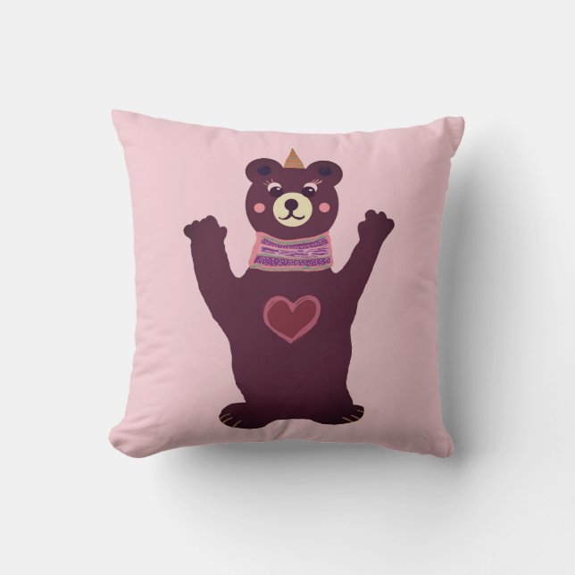 Coussin Ours en peluche pour enfants (Recto)