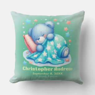 Coussin Ours endormi bébé garçon statistiques de naissance