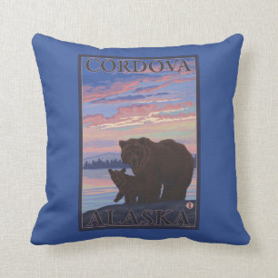 Coussin Ours et CUB - Cordova, Alaska