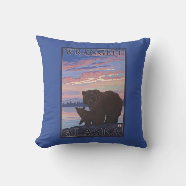 Coussin Ours et CUB - Wrangell, Alaska (Recto)