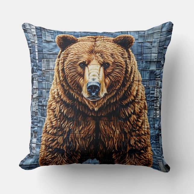 Coussin Ours grizzli (Recto)