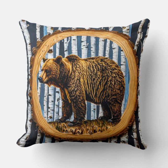 Coussin Ours grizzly (Recto)