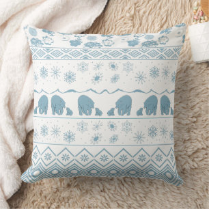 Coussin Ours maman avec ours bébé Motif en poudre personna